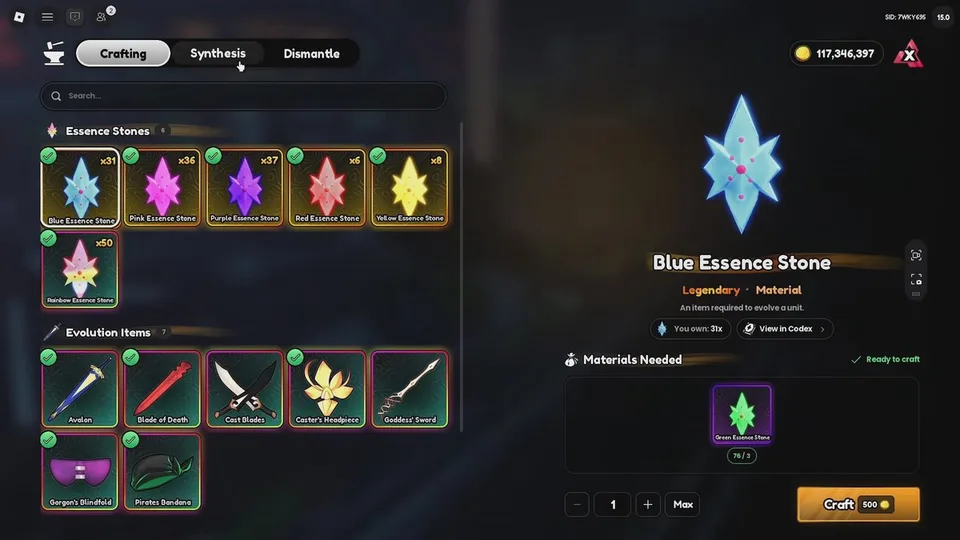 Vanguards: 2nd Anniversary Crafting